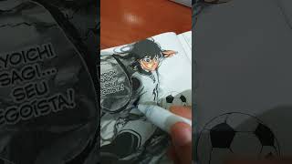 Coloring on my manga Blue Lock🗣🔥Isagi score goal #anime #manga #art #bluelock