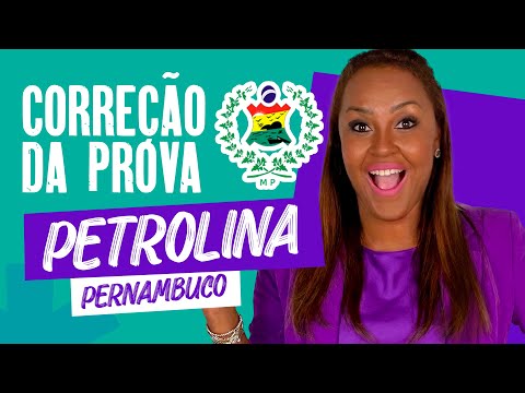 Correção da Prova de Petrolina – PE