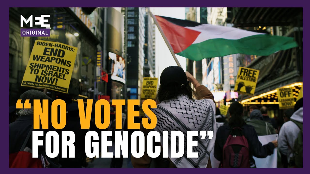 New York activists march against Trump and Harris