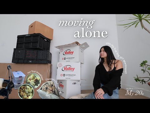 i finally moved out 🚚📦 | moving into my first apartment, unpacking & getting the essentials