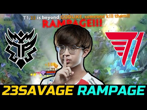 23SAVAGE RAMPAGE IN ESL ONE FALL - T1 VS THUNDER PREDATOR