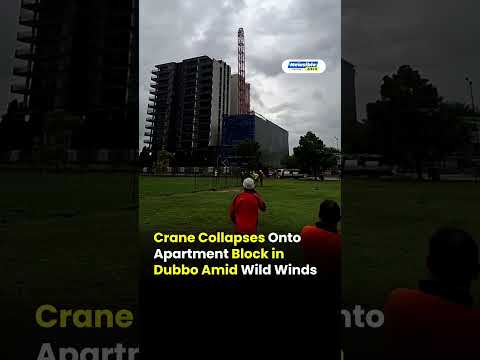 Crane Collapse in Australia | 115 km/h Winds Smash Dubbo CBD