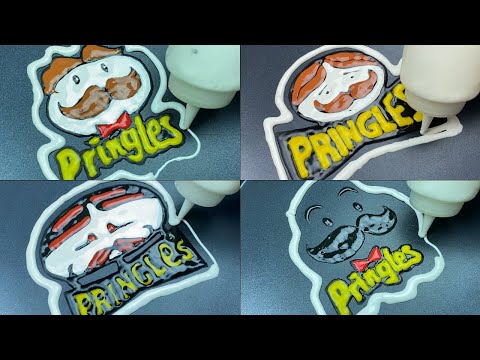 Pringles Logo Evolution Pancake Art