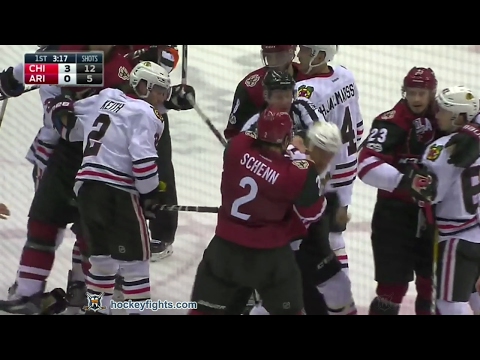 Andrew Desjardins vs Luke Schenn
