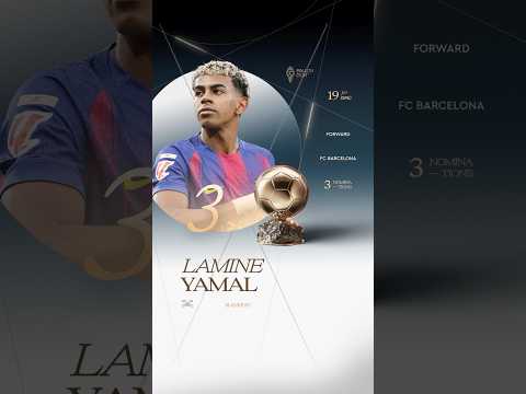 🏆 La 3e place du Ballon d'Or 2026 est attribuée à Lamine Yamal (FC Barcelone) #ballondor #yamal