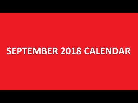 September 2018 Calendar Printable, Holidays, Blank, PDF
