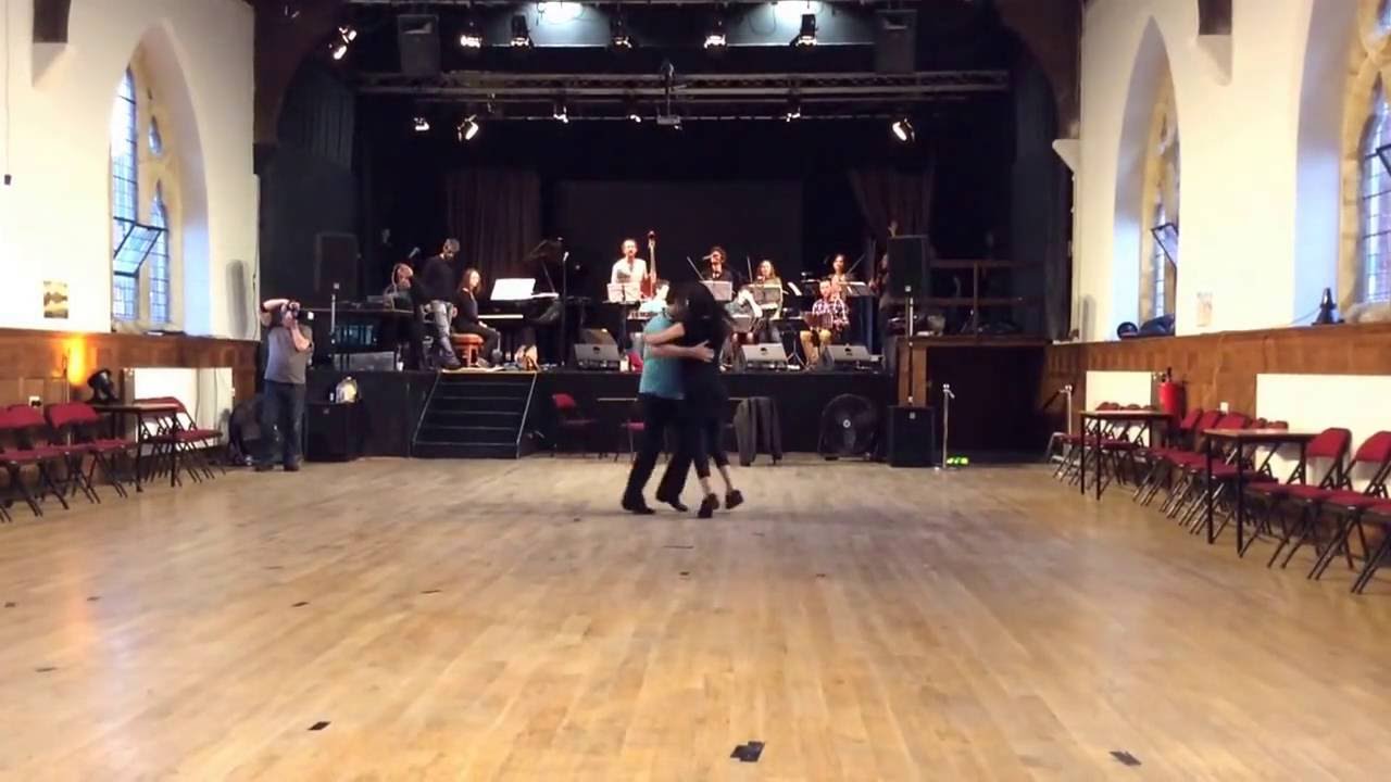 ANGEL MIGUEL ZOTTO & DAIANA GUSPERO rehearsing at the "2016 England International Tango Festival"