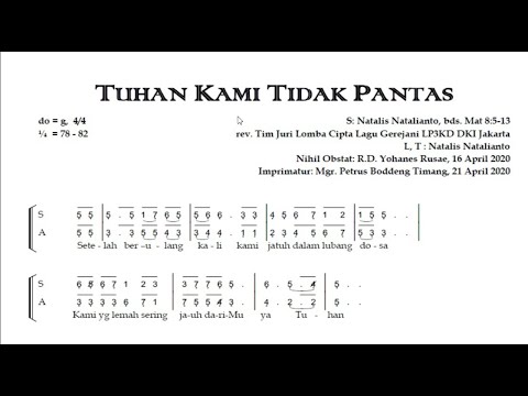 TUHAN KAMI TIDAK PANTAS  | DENGAN TEKS PARTITUR NOT ANGKA | Paduan Suara