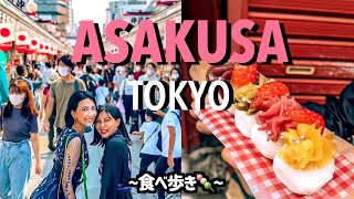 [vlog]浅草で食べ歩きしてきたよ🍡