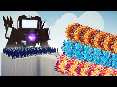 100x TV MAN + GIANT vs EVERY GOD | Totally Accurate Battle Simulator TABS