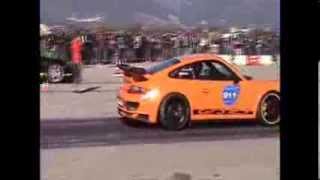 preview picture of video 'Dragtimes unlim 500+ Porsche gt3 9ff. tympaki airport crete'