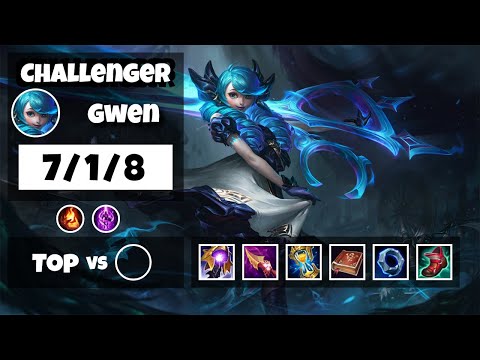 Gwen vs Lee Sin 11.14 Top Lane S11 Challenger Gameplay (7/1/8) - KOREAN