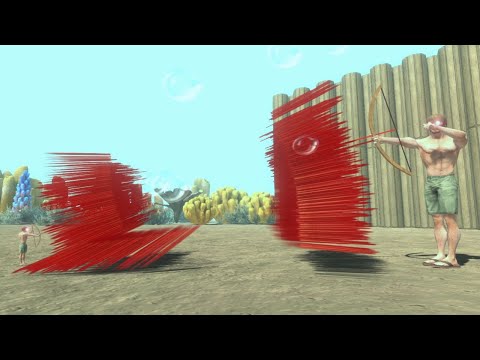 LEVEL 9999 Aquatics and Humans Team vs LEVEL 100 ARCHER GOD Animal Revolt Battle Simulator