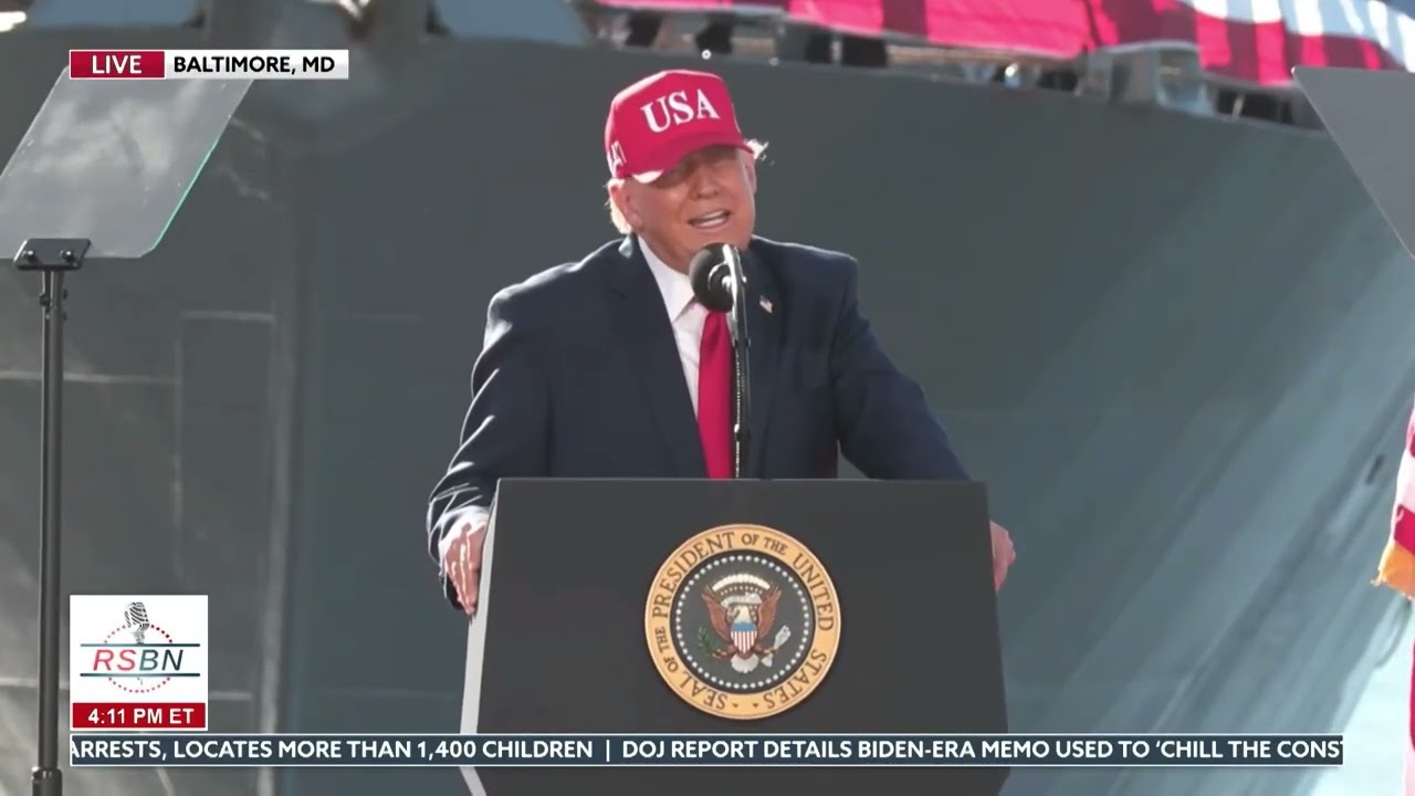 President Trump Announces Building of Largest U.S. Shipyard To Support U.S. Military - 10/06/26