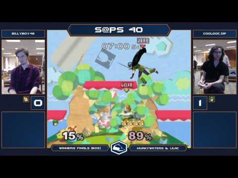 S@PS 40 Melee Singles - billyboy48 (Fox) VS Soupo (Marth) - Winners Finals