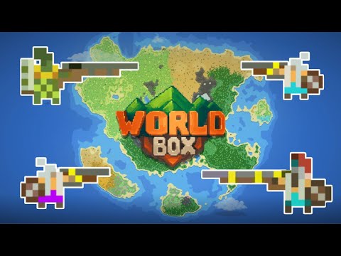4 Kingdoms Fight But Some People Get GUNS - WorldBox Battle Royale