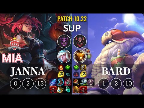 APK Mia Janna vs Bard Sup - KR Patch 10.22
