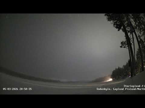 Northern Light Live Sodankylä, Finland. North View