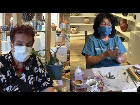 Marilyn Ray of Acoma Pueblo Live pottery making demo 8.29.2020