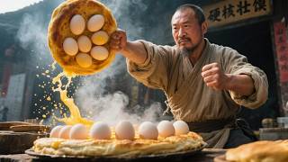 山东大哥靠铁砂掌卖“硬核壮馍”！高温空手翻8斤重壮馍塞16个蛋，200元一个仍被抢着订【探味小幺】