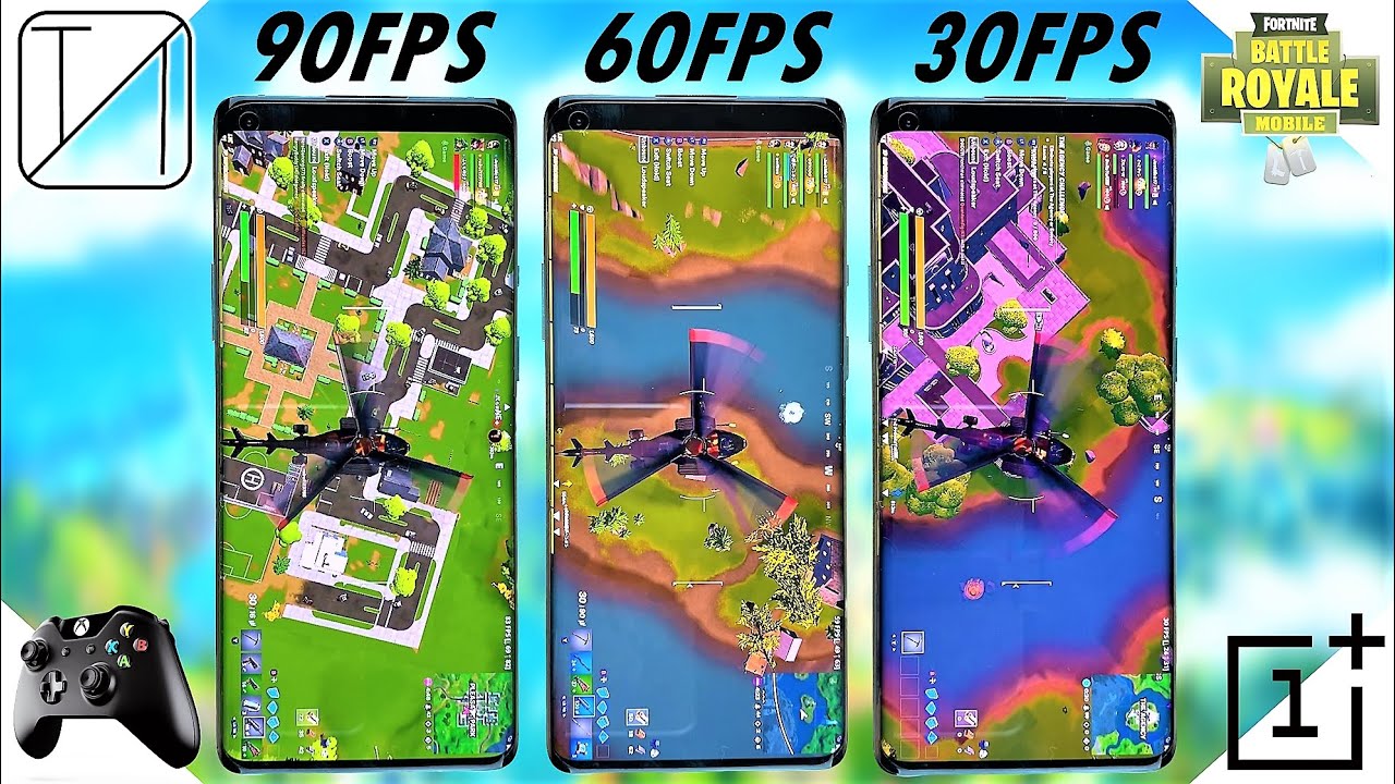 [Slow Motion] 90FPS vs 60FPS vs 30FPS - OnePlus 8 Pro Fortnite Gameplay Comparison