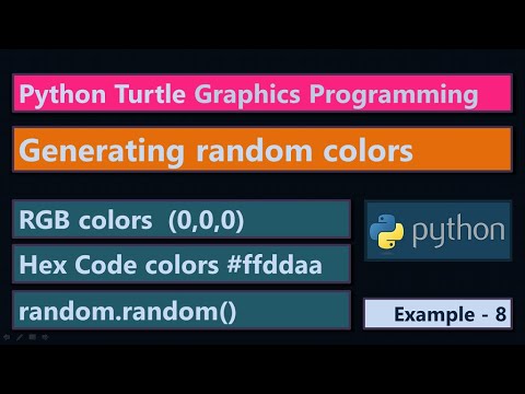 Generating Random Colors Rgb Hex Value Python Turtle Graphics Program Example 8 Programming