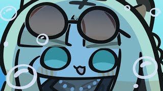 水の中のニコたん【Hololive Animation|虎金妃笑虎】