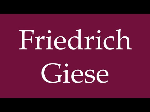 How to Pronounce ''Friedrich Giese'' Correctly in German