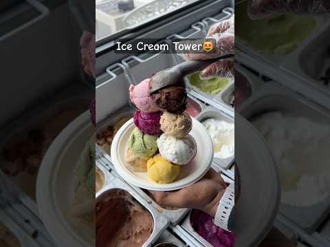 Ice Cream Tower😻 | Indian Street Food #shorts