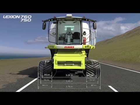 CLAAS LEXION 760 750 TERRA TRAC transport width