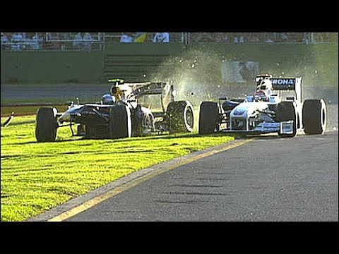 Vettel vs Kubica Unfall in Melbourne 2009 Deutsch