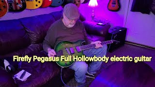 Video thumbnail for Firefly Pegasus "Spalted Maple " (green) Full Hollowbody guitar by Leo & Dan Ryan