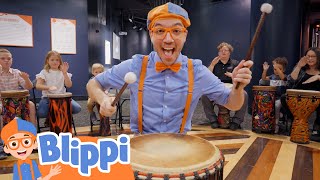 Blippi Plays Musical Instruments at Rhythm Discovery Center | Fun and Educational Videos for Kids
