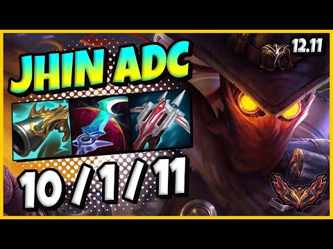 Jhin ADC vs Ezreal [ TripleKill ] KR Grandmaster Patch 12.11 / Season 12 [ 10 / 1 / 11 ] 🥇