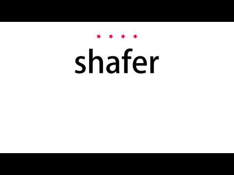 How to pronounce shafer - Vocab Today