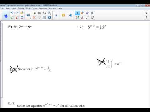 Algebra2NR (Lesson 7.3) - Exponential Equations