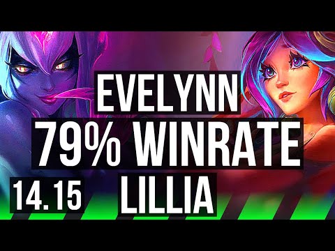 EVELYNN vs LILLIA (JGL) | 79% winrate, Legendary | EUNE Master | 14.15