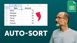 Automatically Sort New Rows in Google Sheets