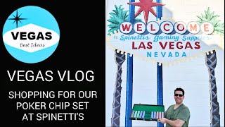 VEGAS VLOG - Tour At Spinettis Store Shopping For Our Custom Poker Chip Set