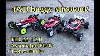 4wd buggy shootout! - Tekno EB410 vs. Team Associated B64D vs. TLR 22-4 2.0