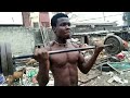 Street Credibility | made in Lagos Nigeria. biceps curl muscle exercise with them boys #gym #shorts