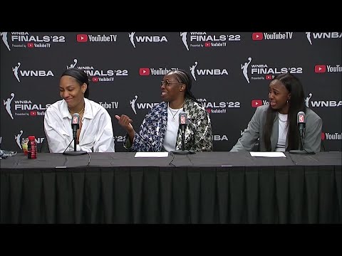 WNBA Players Correct Reporters TWICE On Their Names After Finals Game 1 | LV Aces vs Connecticut Sun