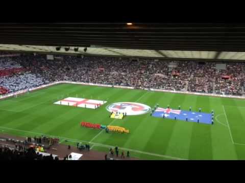 Australian National Anthem, Eng v Aus Socceroos, Sunderland 2016