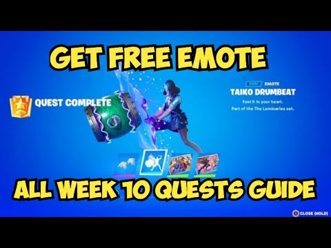 Fortnite Complete Week 10 Quests (Get FREE EMOTE) - How to EASILY Complete Week 10 Quests Challenges