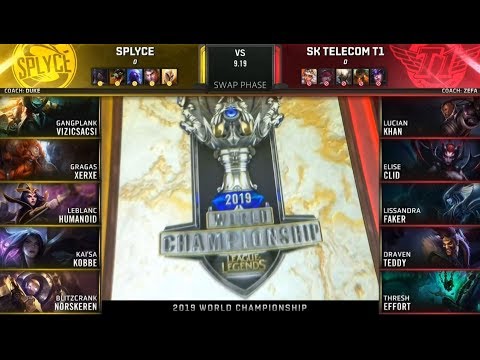 SPY vs SKT Highlights Game 1 Worlds 2019 Quarter-finals | Splyce vs SK Telecom T1