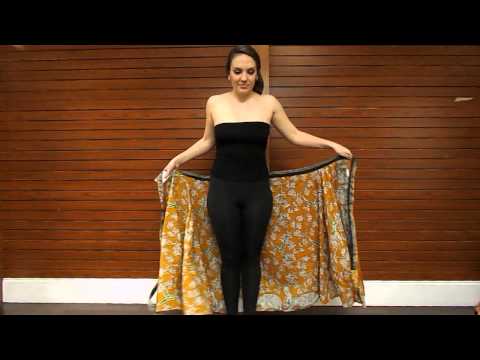 Wrap Skirt Demonstration - The One Shoulder Dress