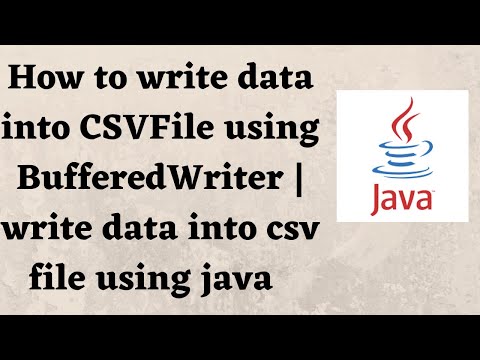 How To Write Data Into Csvfile Using Bufferedwriter Write Data Into Csv File Using Java