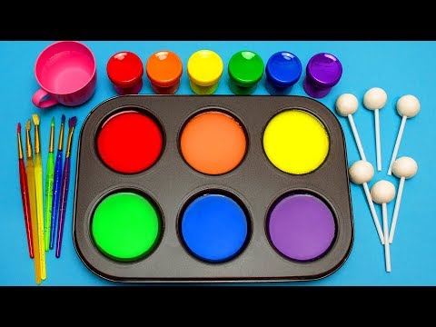 How To Make Frozen Paint with Rainbow Colors & Surprise Toys for Kids, Children, Babies and Toddlers