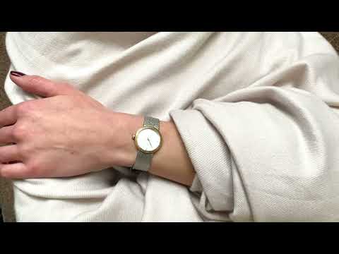 Montre Dior collection "D-Dior" en or et acier de 2021 à quartz. Full set.