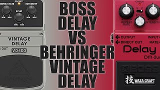 Video thumbnail for Boss DM-2W Delay VS Behringer VD400 Vintage Delay (Analog Delay Comparison) by Ryan Lutton